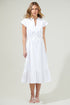 Willow Dust Split Neck Midi Dress